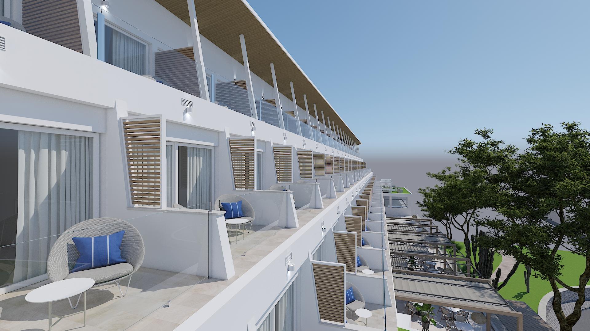 Grupotel Molins Cala San Vicente  Exterior photo 3D rendering of a hotel